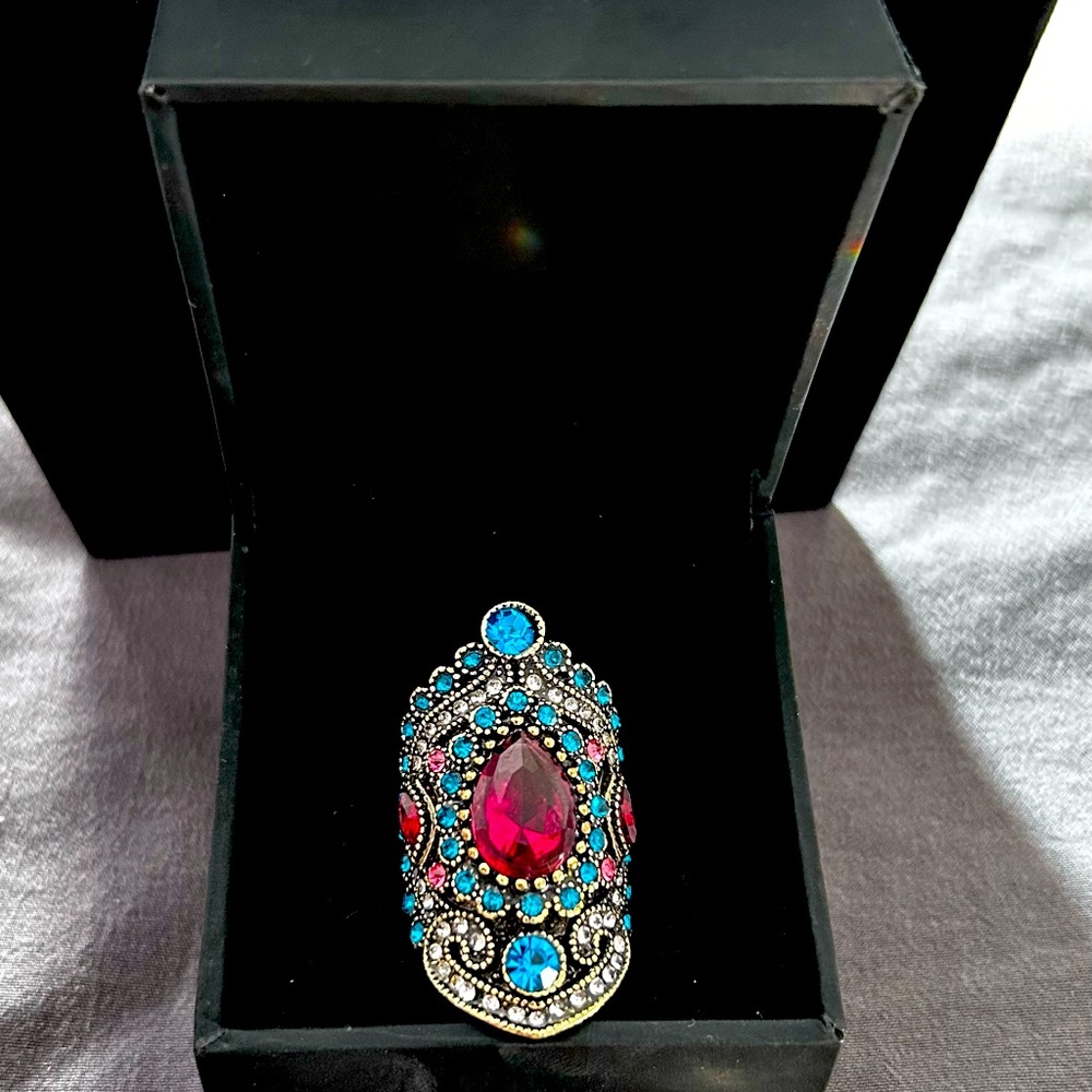 Multicolor Gold Tone Ring